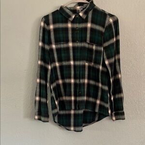 Green Plaid gerls Shirt